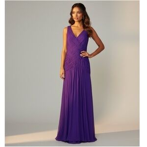 Sue Wong Nocturne 100% Silk Purple Y2K Fairy Whimsigoth Formal Gown Open Back 12